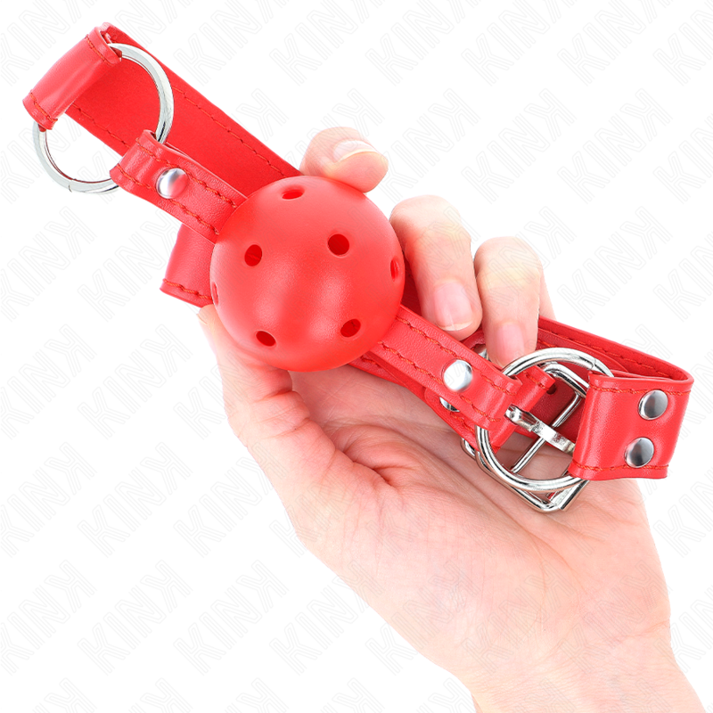 KINK - 4,5 CM RÍGIDO OCO VERMELHO CHEIO BOLA GAG 62 x 2 CM