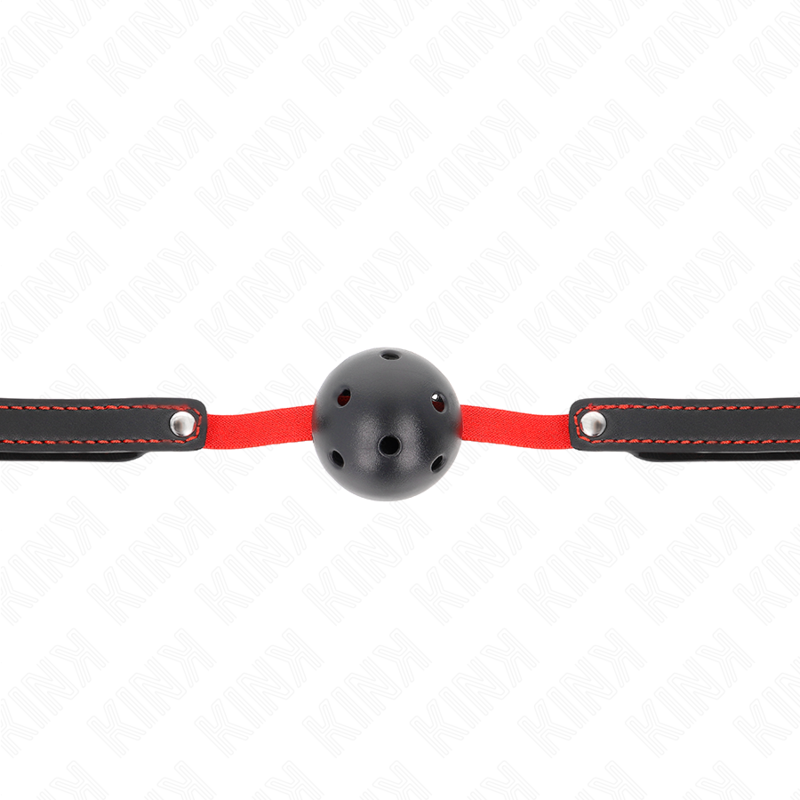 KINK - 4.5 CM HARD HOLLOW BALL GAG WITH ELASTIC BELT 56 x 1.5 CM