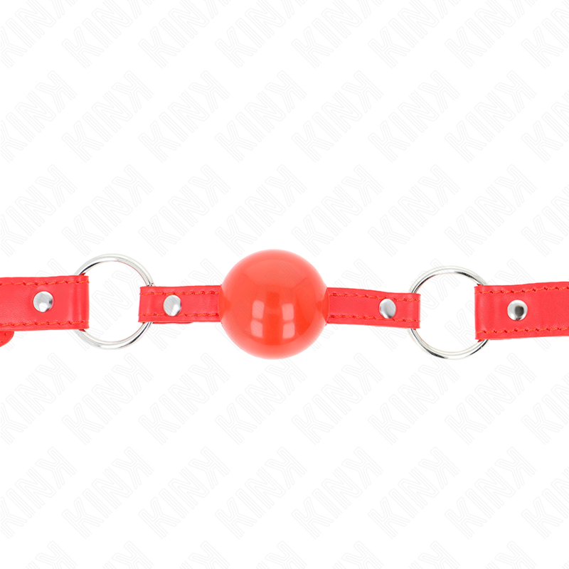 KINK - 4 CM TPE BALL GAG WITH RED PADLOCK 60 x 2 CM