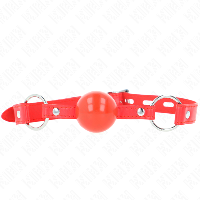 KINK - 4 CM TPE BALL GAG WITH RED PADLOCK 60 x 2 CM