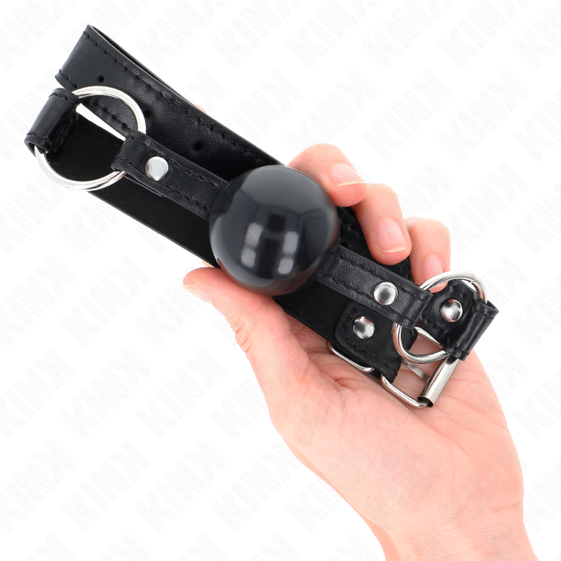 KINK - BALL GAG 4 CM PRETO TPE 60 x 2 CM