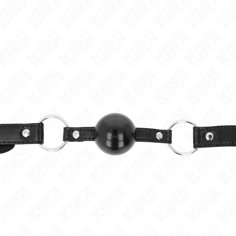 KINK - BALL GAG 4 CM PRETO TPE 60 x 2 CM