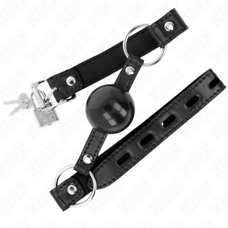 KINK - BALL GAG 4 CM PRETO TPE 60 x 2 CM