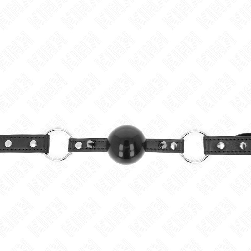 KINK - 4 CM BALL GAG WITH POINTED RIVET AND PRESSURE LOCK 65 x 2 CM