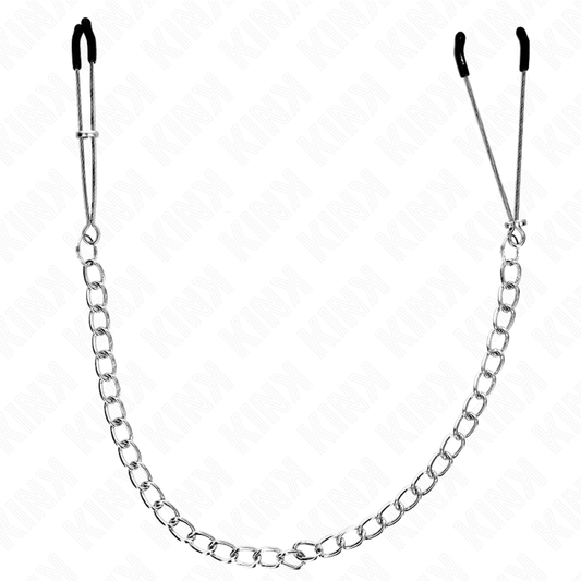 KINK - THIN NIPPLE CLAMPS WITH THICK CHAIN ​​30 CM