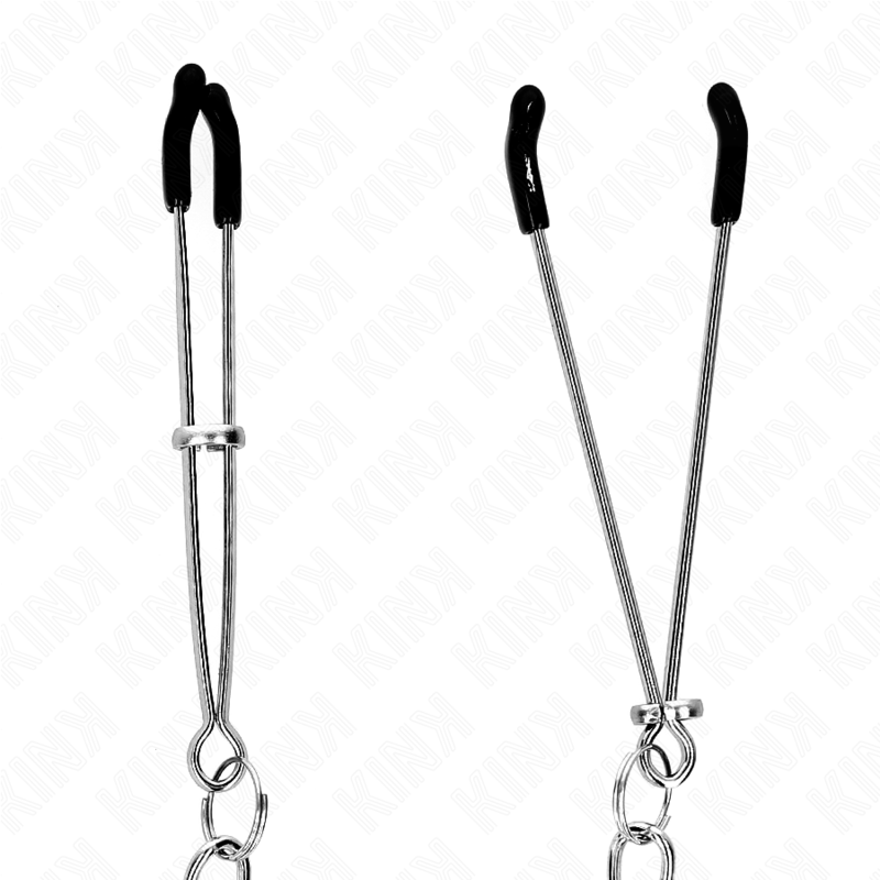 KINK - THIN NIPPLE CLAMPS WITH THICK CHAIN ​​30 CM