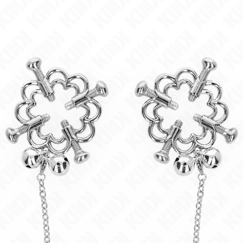 KINK - METAL FLOWER NIPPLE CLAMPS WITH CHAIN