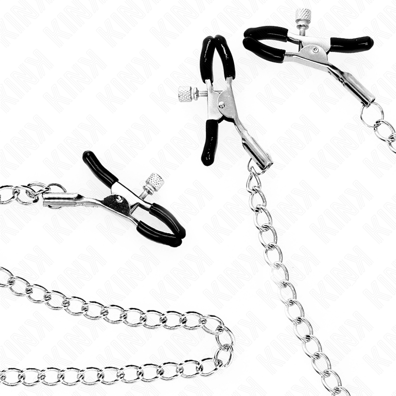 KINK - NIPPLE AND CLITORIS CLAMPS WITH CHAIN ​​30 CM MODEL 2