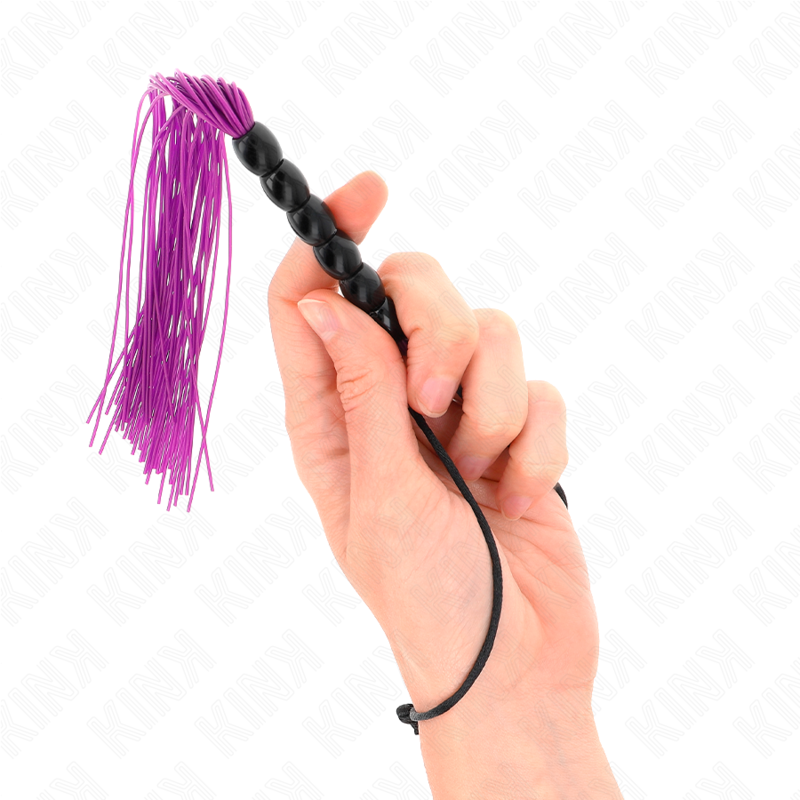 KINK - MINI SILICONE WHIP WITH 6 BALL GRIP PURPLE 26 CM