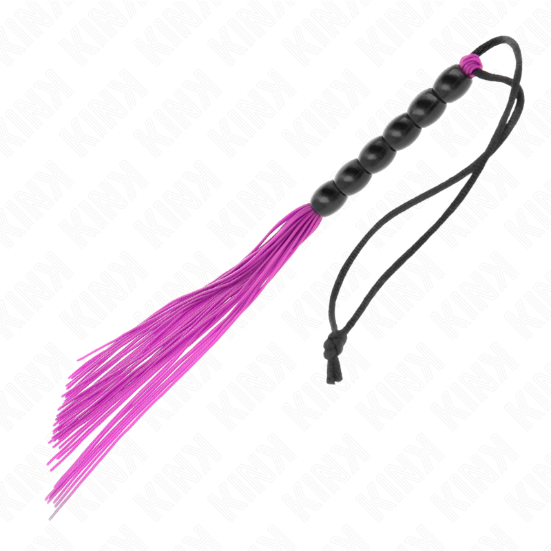 KINK - MINI SILICONE WHIP WITH 6 BALL GRIP PURPLE 26 CM