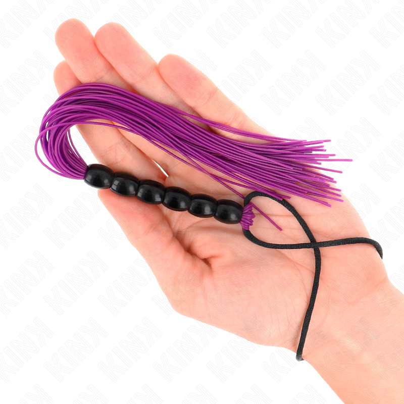 KINK - MINI SILICONE WHIP WITH 6 BALL GRIP PURPLE 26 CM