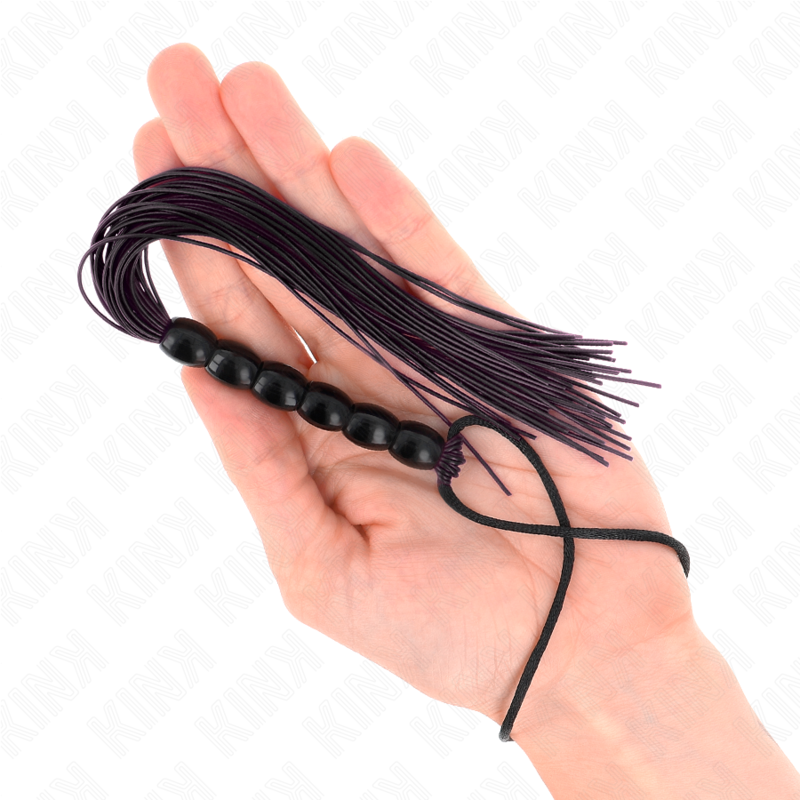 KINK - MINI SILICONE WHIP WITH 6 BALL GRIP BLACK 26 CM