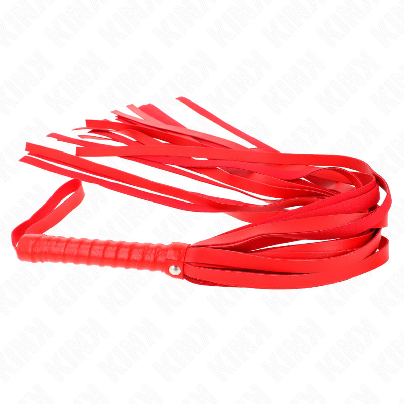 KINK - CHICOTE VERMELHO DE CAUDA LONGA COM CABO CURTO 70 CM