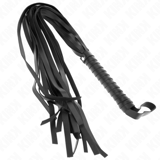 KINK - CHICOTE PRETO DE CAUDA LONGA COM CABO CURTO 70 CM