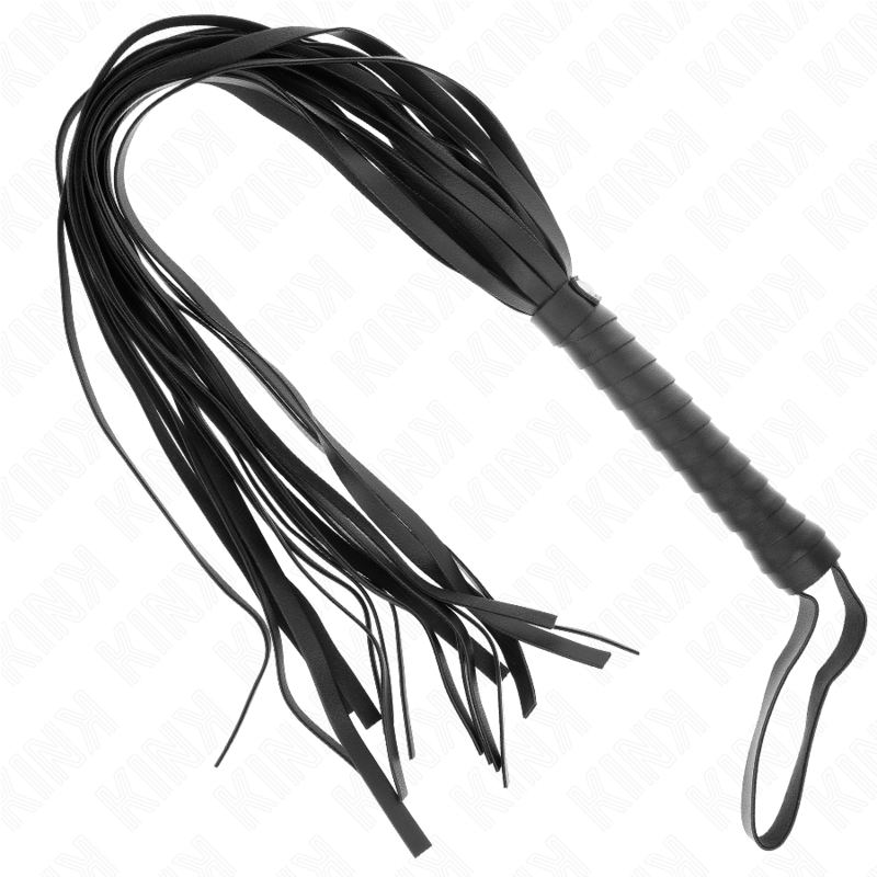 KINK - CHICOTE PRETO DE CAUDA LONGA COM CABO CURTO 70 CM