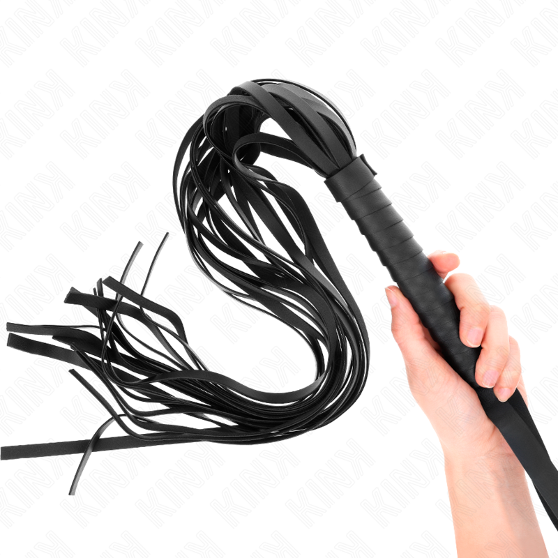 KINK - BLACK LONG TAIL WHIP WITH SHORT HANDLE 70 CM