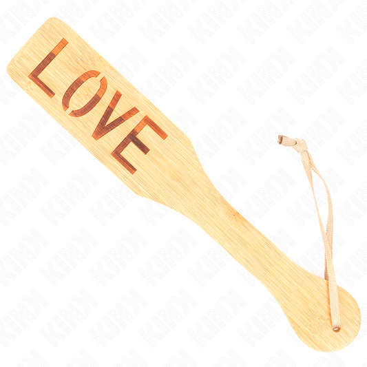 KINK - BAMBOO PADDLE WORD LOVE 32 X 5.5 CM