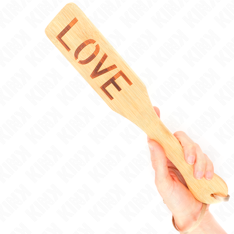 KINK - BAMBOO PADDLE WORD LOVE 32 X 5.5 CM