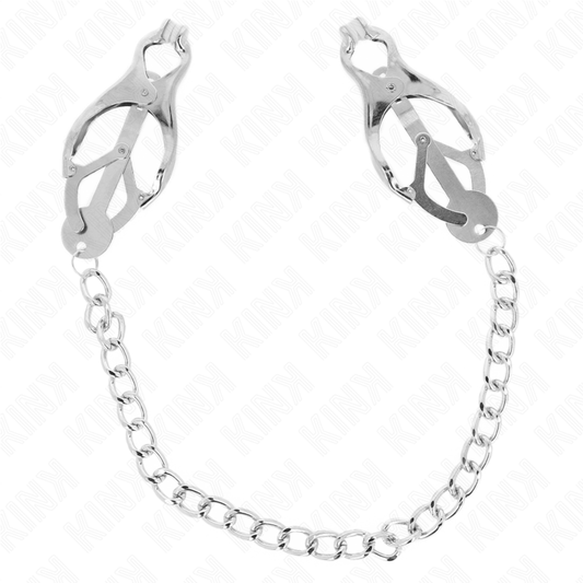 KINK - JAPANESE STYLE NIPPLE CLAMPS WITH CHAIN ​​SILVER 30 CM