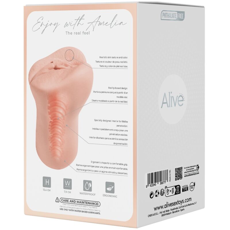 ALIVE - AMELIA MASTURBADOR MASCULINO VAGINA SUPER REALÍSTICO NATURAL