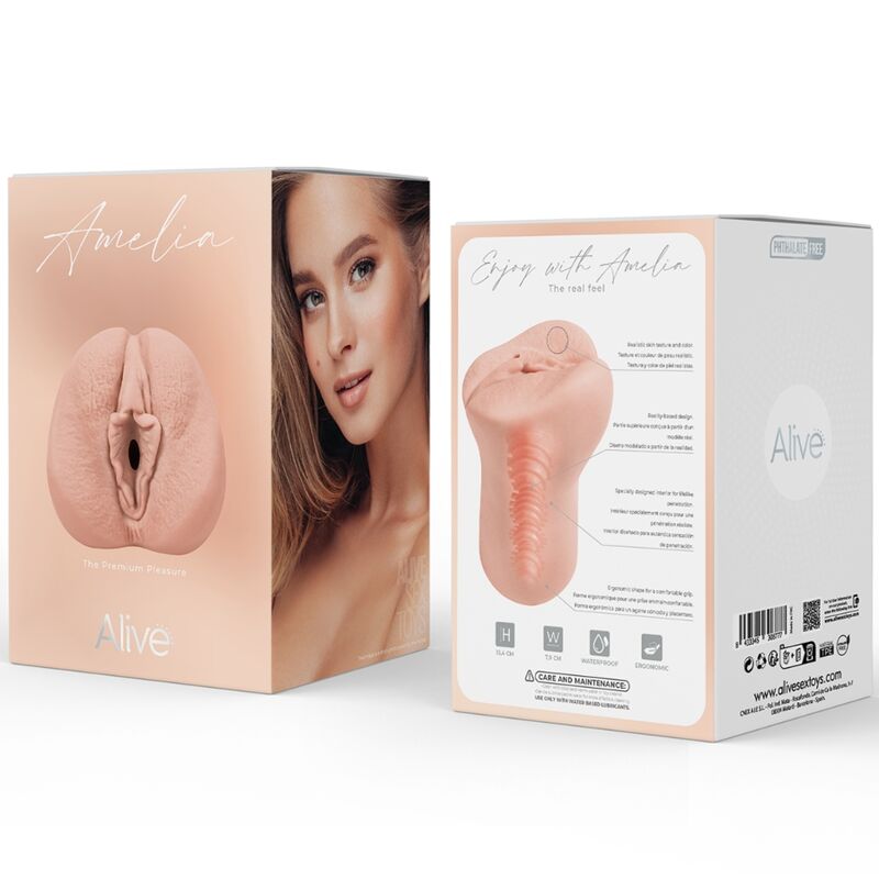 ALIVE - MASTURBADOR MASCULINO AMELIA VAGINA NATURAL SUPER REALISTA