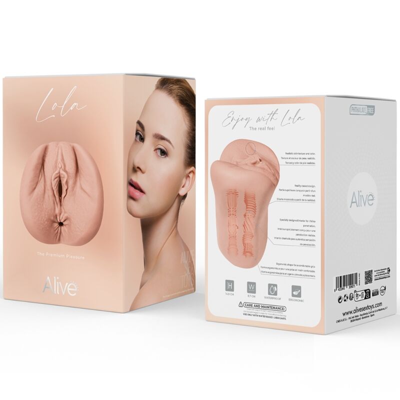 ALIVE - LOLA MASTURBADOR MASCULINO DUPLO VAGINA E ÂNUS SUPER REALISTA NATURAL