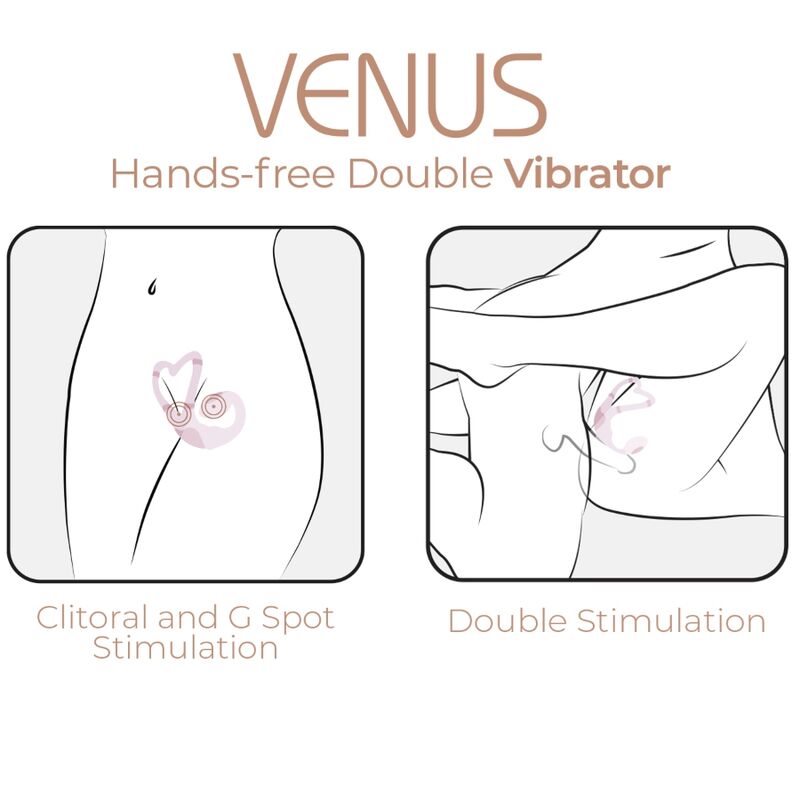 ADRIEN LASTIC - VENUS DOUBLE CLITORIS &amp; G-SPOT STIMULATOR FREE APP PINK