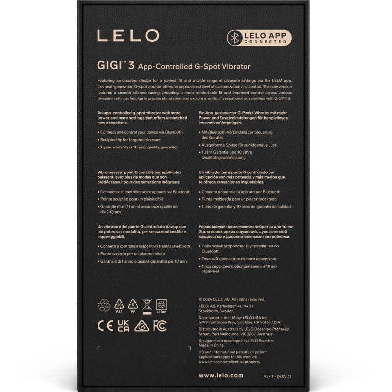 LELO - VIBRADOR GIGI™ 3 VIOLETA PONTO G