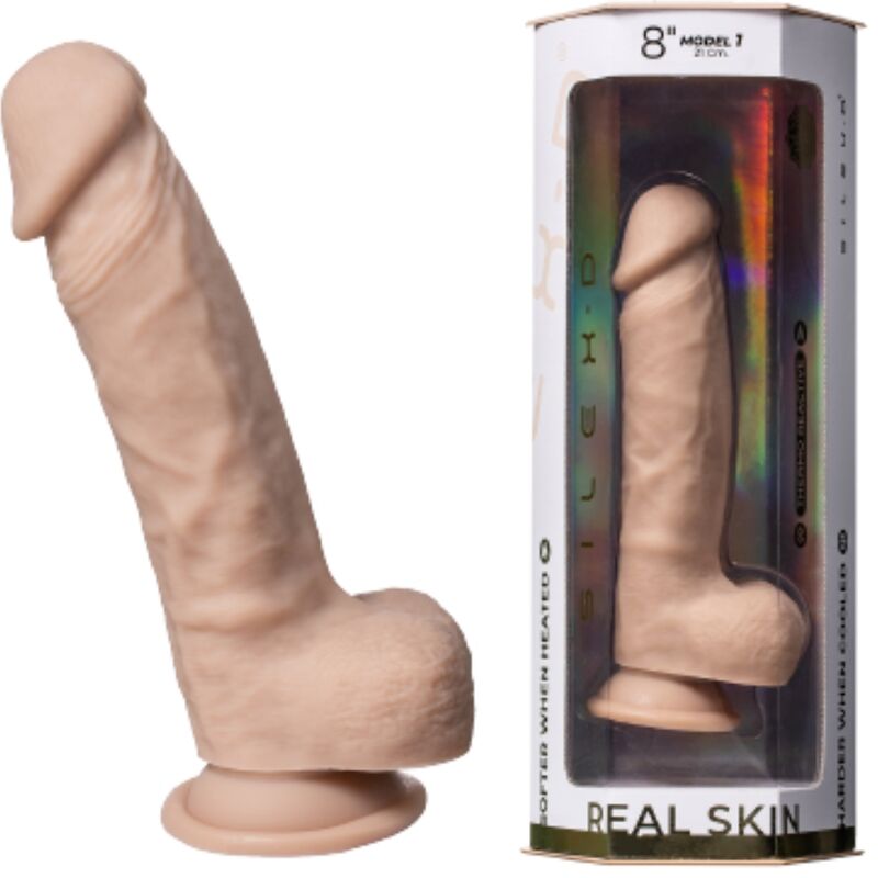 SILEXD - REAL SKIN SUPER REALISTIC THERMO REACTIVE PENIS 21 CM PREMIUM SILEXPAN NATURAL