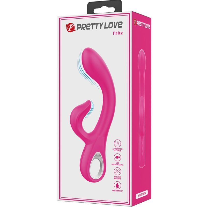 PRETTY LOVE - FRITZ VIBRATOR RABBIT 12 VIBRATIONS PINK