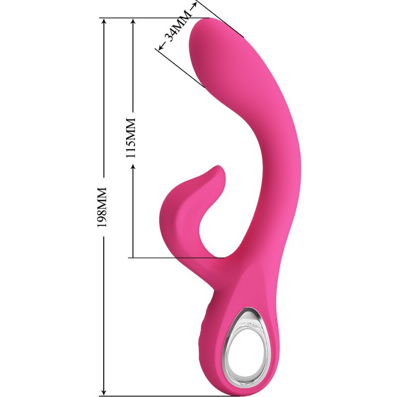 PRETTY LOVE - FRITZ VIBRATOR RABBIT 12 VIBRATIONS PINK