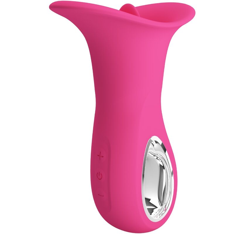 PRETTY LOVE - CLYDE VIBRADOR ORAL VIBRADOR DE LÍNGUA 12 VIBRAÇÕES ROSA