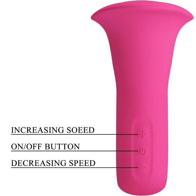 PRETTY LOVE - CLYDE ORAL VIBRATOR TONGUE VIBRATOR 12 VIBRATIONS PINK