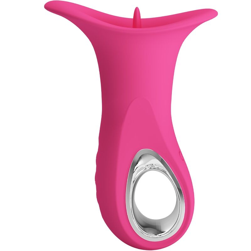 PRETTY LOVE - CLYDE VIBRADOR ORAL VIBRADOR DE LÍNGUA 12 VIBRAÇÕES ROSA