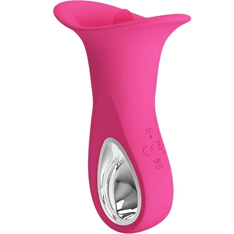 PRETTY LOVE - CLYDE VIBRADOR ORAL VIBRADOR DE LÍNGUA 12 VIBRAÇÕES ROSA