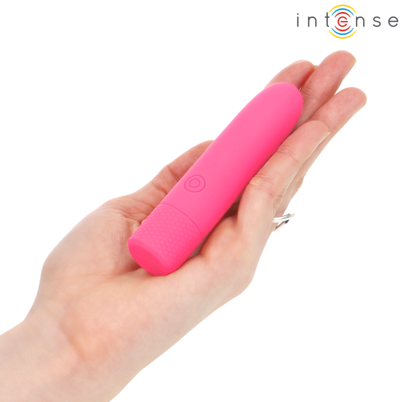 INTENSO - SYMONE USB RECARREGÁVEL VIBRATÓRIA BULLET 8 VIBRAÇÕES ROSA 10 X 2,2 CM