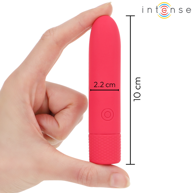 INTENSE - SYMONE USB RECHARGEABLE VIBRATING BULLET 8 VIBRATIONS RED 10 X 2.2 CM