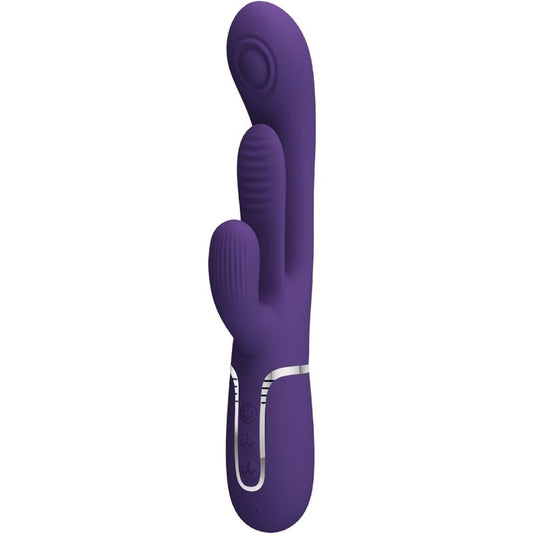 PRETTY LOVE - SHANIA TRIPLE MULTIFUNCTION RABBIT VIBRATOR PURPLE