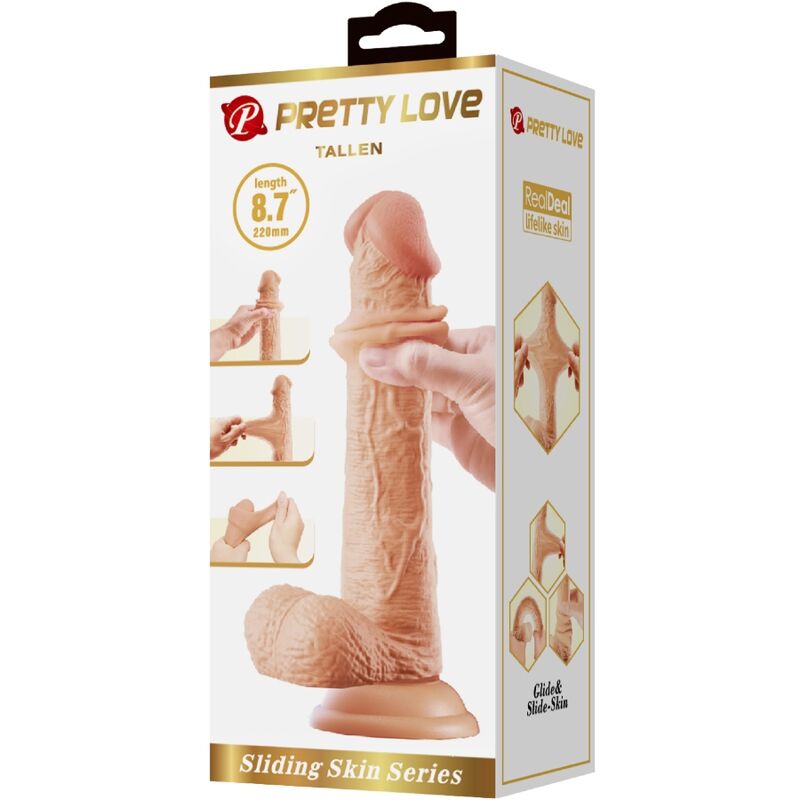 PRETTY LOVE - DILDO REALISTA ALTO 22 CM NATURAL