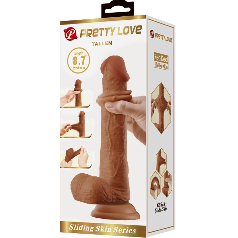 PRETTY LOVE - DILDO REALISTA ALTO 22 CM MULATO