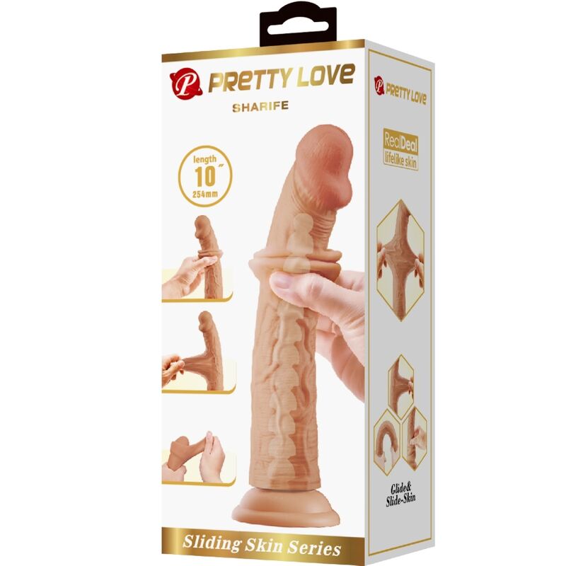 PRETTY LOVE - SHARIFE REALISTIC DILDO 25 CM NATURAL