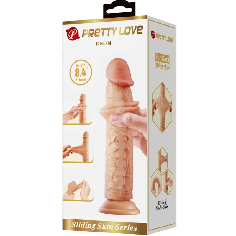 PRETTY LOVE - KEON DILDO REALISTA 21 CM NATURAL