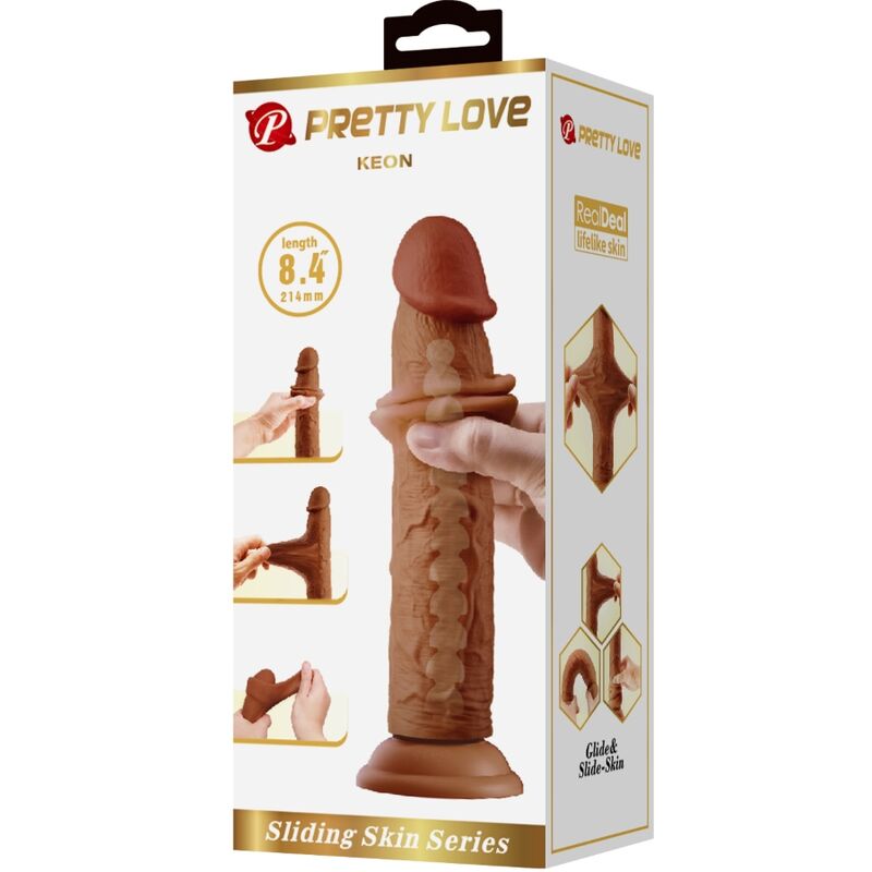 PRETTY LOVE - KEON DILDO REALISTA 21 CM MULATO