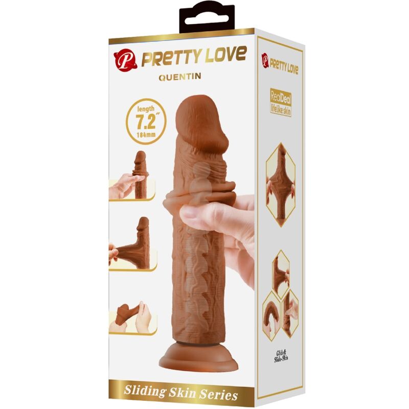 PRETTY LOVE - QUENTIN REALISTIC DILDO 18 CM MULATO