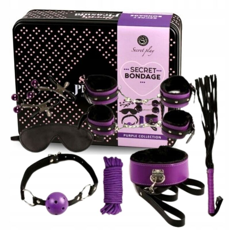 SECRETPLAY - BDSM SET 8PCS LILAC / BLACK