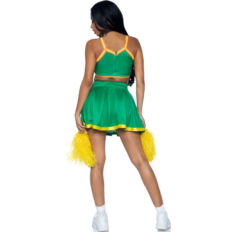 LEG AVENUE - GREEN CHEERLEADER COSTUME S/M