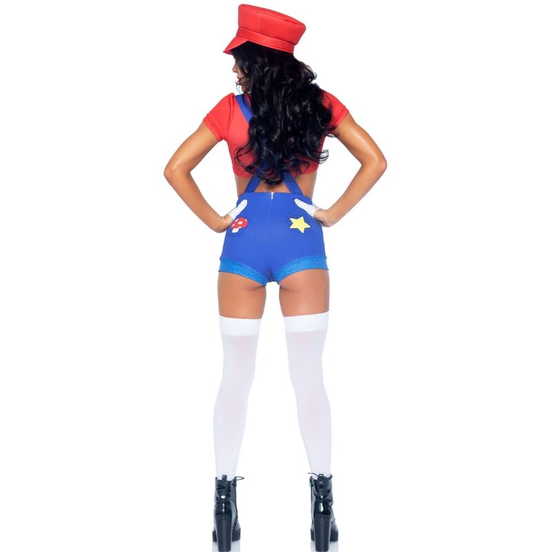 LEG AVENUE - SEXY MARIO BROS RED/BLUE COSTUME S