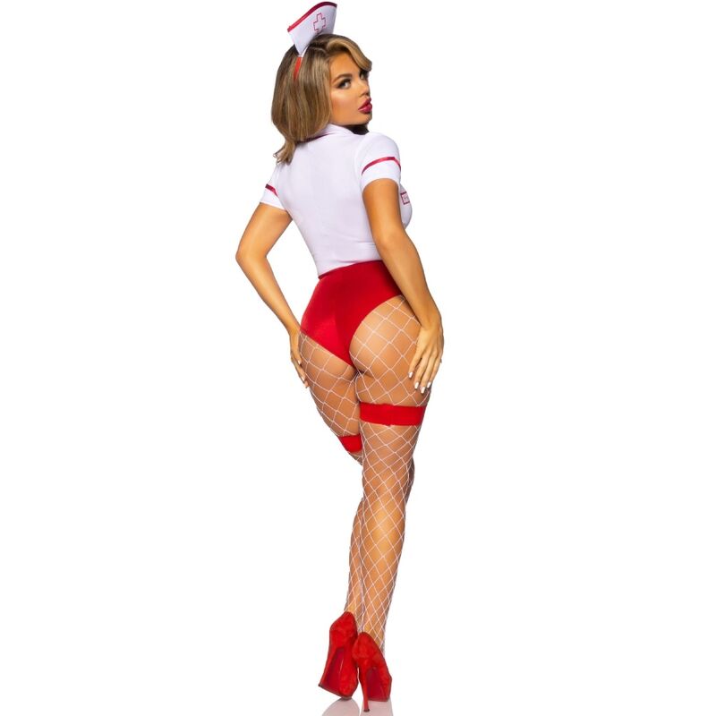 LEG AVENUE - SEXY RED/WHITE NURSE COSTUME M