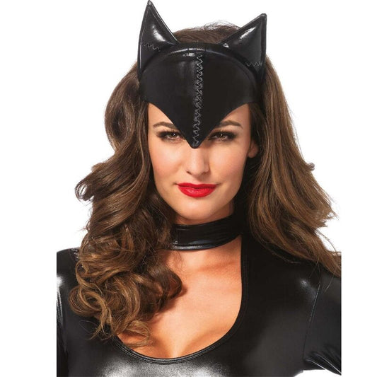 LEG AVENUE - BLACK FELINE WOMAN MASK