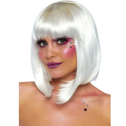 LEG AVENUE - WHITE PHOSPHORESCENT BOB WIG